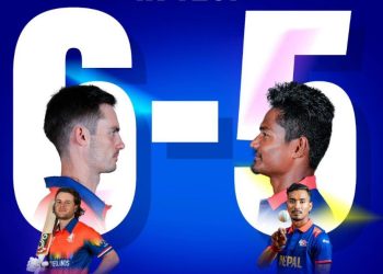 आइसिसी ट्वान्टी–२० विश्वकपमा नेपाल नेदरल्यान्ड्ससँग भिड्दै