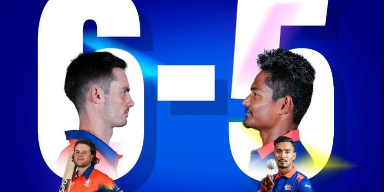 आइसिसी ट्वान्टी–२० विश्वकपमा नेपाल नेदरल्यान्ड्ससँग भिड्दै