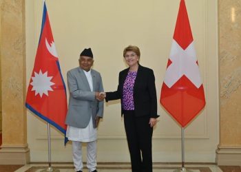 राष्ट्रपति पौडेल र स्वीट्जरल्याण्डका राष्ट्रपति भियोला एमहर्डबीच भेटवार्ता