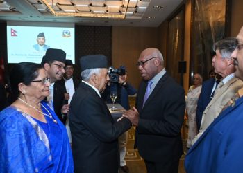 राष्ट्रपति पौडेल स्वागत समारोहमा भए सरिक