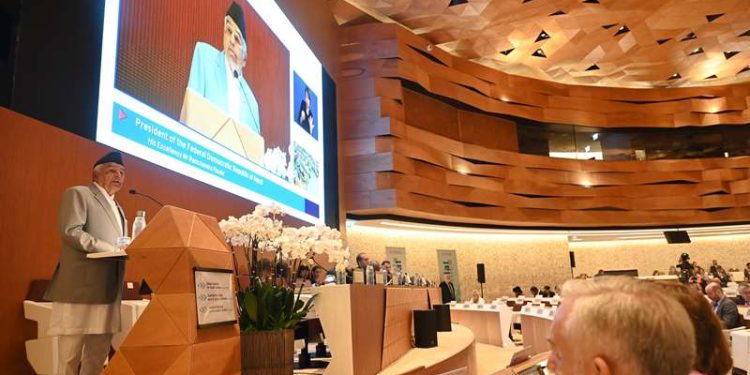 सामाजिक न्यायका लागि जलवायु न्यायलाई बिर्सन मिल्दैन : राष्ट्रपति पौडेल