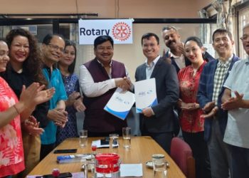 रोटरी र आरुष लाइफस्टाइल अस्पतालबीच स्वास्थ्य सुविधा सम्बन्धी सम्झौता