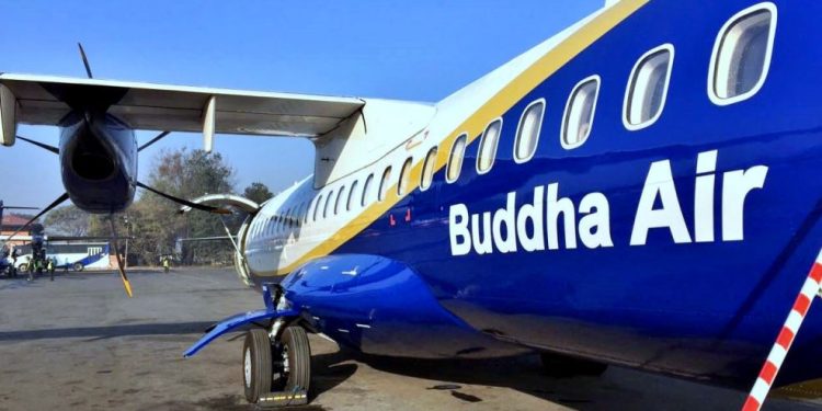 बुद्ध एयरको जहाज चिप्लियो, विमानस्थल बन्द