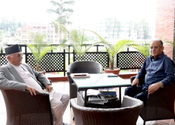 प्रचण्ड–ओलीबीच भेटवार्ता