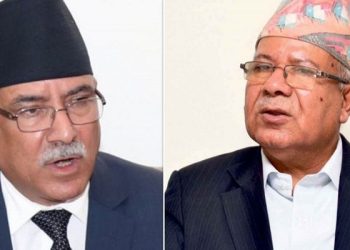 प्रचण्ड र माधव नेपालबीच भेटवार्ता