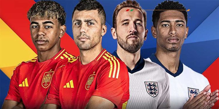 युरो कप : फाइनलमा स्पेन र इंग्ल्याण्ड भिड्दै