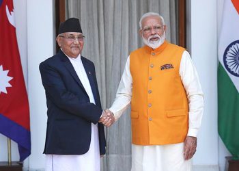 नवनियुक्त प्रधानमन्त्री ओलीलाई भारतीय प्रधानमन्त्री मोदीको बधाई