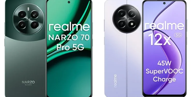 रियलमीको नार्जो ७० प्रो फाइभ जी र रियलमी १२x फाइभ जी नेपाली बजारमा आउँदै