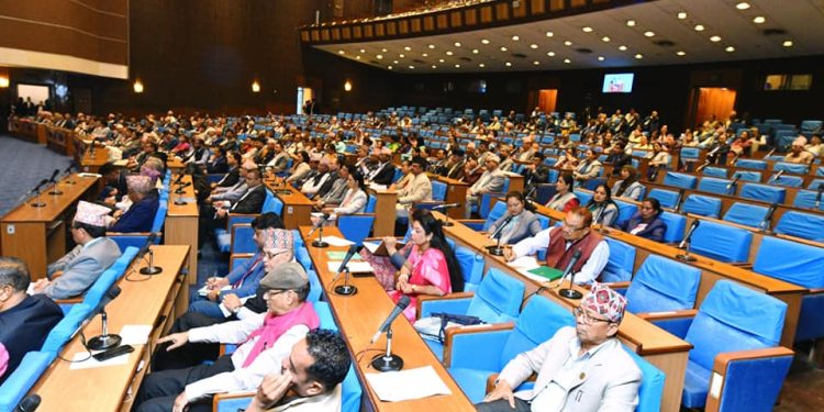 प्रतिनिधि सभा बैठकमा सांसदको प्रश्नको जवाफ दिँदै मन्त्रीहरू