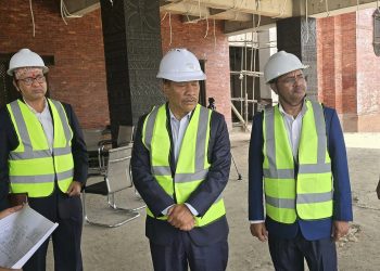 निर्माणाधीन संसद् भवन निर्माणको कामलाई तीव्रता दिन मन्त्री सिंहको निर्देशन