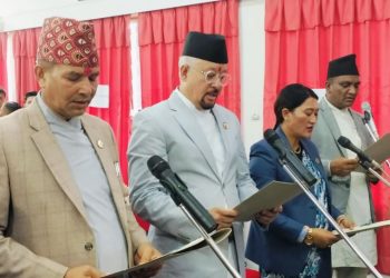 कर्णाली सरकारमा सहभागी भयो कांग्रेस, चार मन्त्रीले लिए शपथ