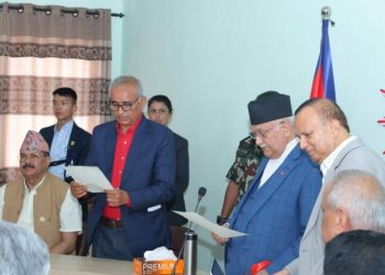 एमाले उपाध्यक्ष बरालसहित नयाँ केन्द्रीय सदस्यले लिए शपथ