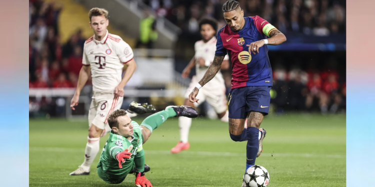 राफिन्हाको ह्याट्रिकमा बार्सिलोनाको सानदार जित