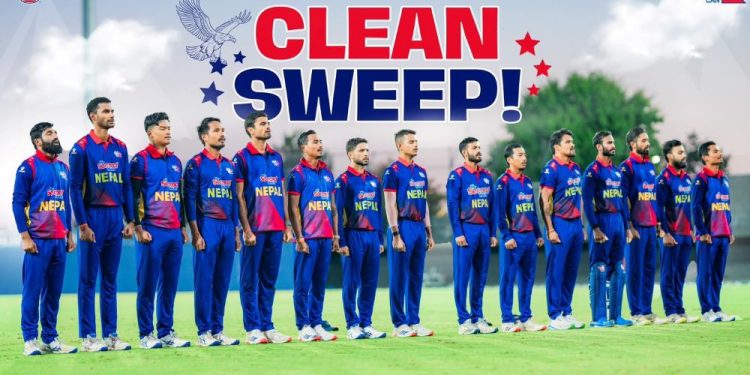 टी–२० आई सिरिजमाथि नेपालको क्लिन स्विप
