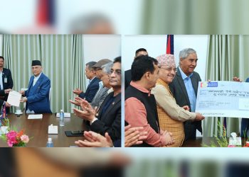 प्रधानमन्त्री उद्धार कोषमा एमाले र कांग्रेसको ५०/५० लाख सहयोग