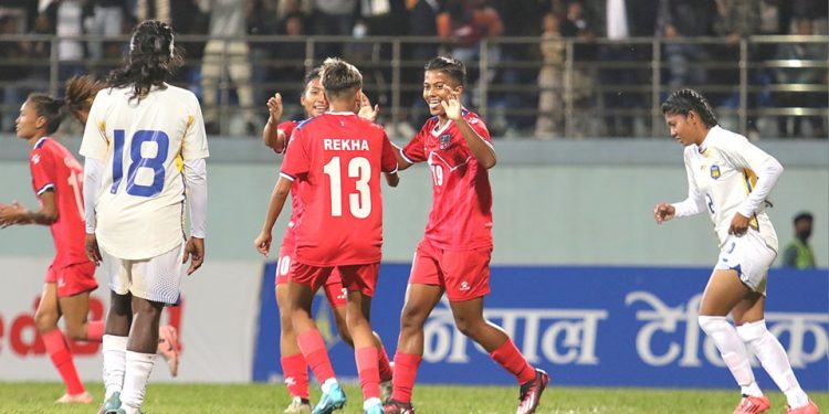 साफ महिला फुटबलः श्रीलंकालाई हराउँदै नेपाल सेमिफाइनलमा