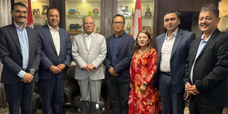 ‘एनआरएनए’ भित्रको विवाद समाधान गरेर संस्थालाई एकताबद्ध बनाउन अध्यक्ष दाहालको सुझाव