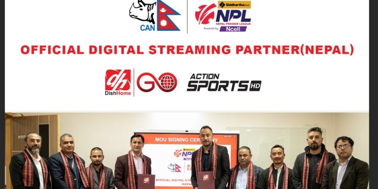 नेपाल प्रिमियर लिगको युट्युब प्रशारण अधिकार डिश मिडिया नेटवर्कलाई