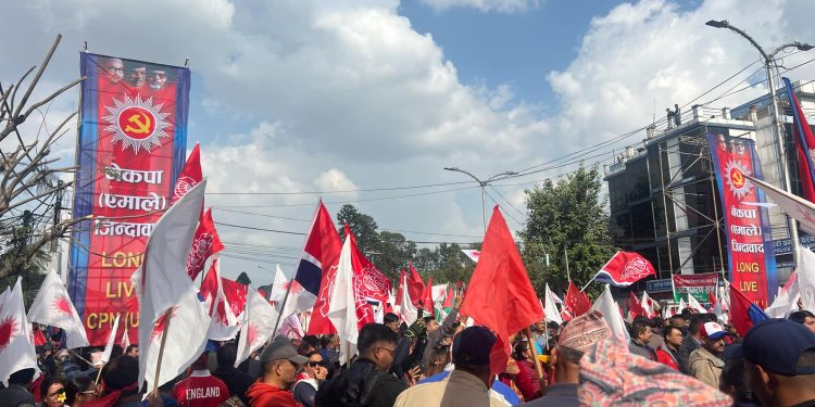 एमालेको जागरणसभा(फोटोफिचर)