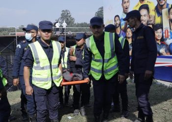 त्रिवि क्रिकेट मैदानमा भीडमा च्यापिँदा दुई प्रहरीसहित सात घाइते