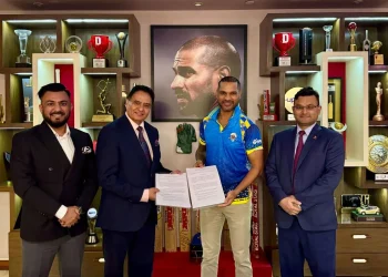चर्चित क्रिकेट खेलाडी शिखर धवन कर्णाली याक्समा अनुबन्ध