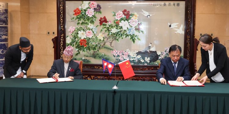 नेपाल र चीनबीच ‘बीआरआई सहकार्य फ्रेमवर्क’ सम्झौतामा हस्ताक्षर