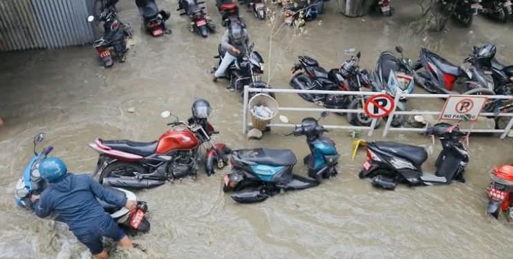 काठमाडौं बबरमहलको वन परिसर जलमग्न(भिडियोसहित)