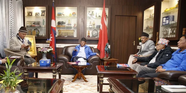 माओवादी पदाधिकारी बैठक, पूर्वउपराष्ट्रपति पुन पनि सहभागी