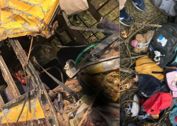 दक्षिणकालीमा स्कुल बस दुर्घटना