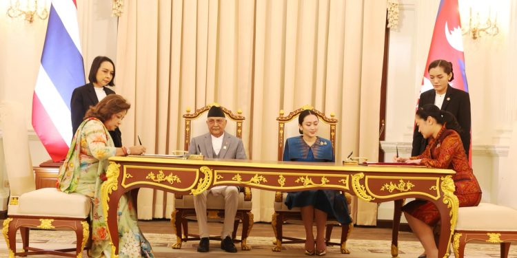 नेपाल र थाइल्याण्डबीच आठ समझदारीपत्रमा हस्ताक्षर