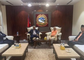 ओली–देउवाबीच बालुवाटारमा दुई घण्टा वार्ता