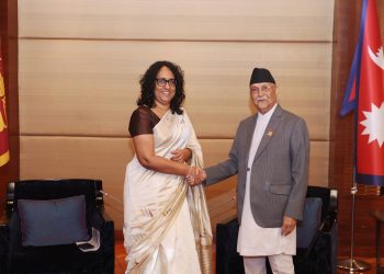 प्रधानमन्त्री ओलीले श्रीलंकाका समकक्षीसँग गरे भेटवार्ता