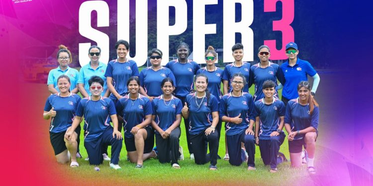 नेपाल महिला टी-२० विश्वकप एसिया छनोटको सुपर ३ मा प्रवेश