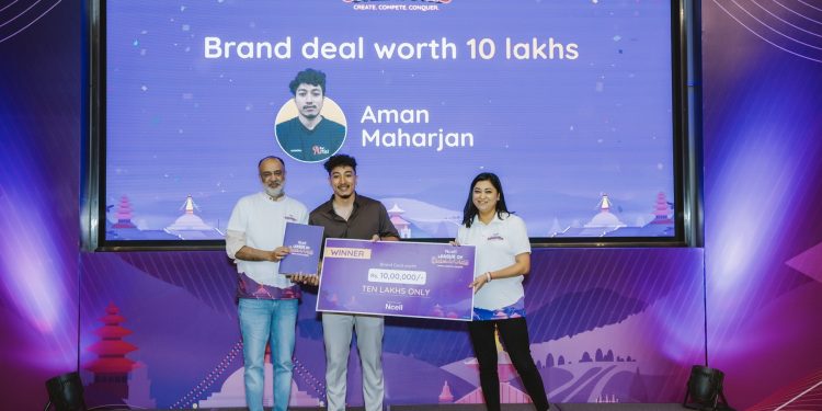एनसेल ‘लीग अफ क्रिएटर्स’ अमनले जिते १० लाखको ब्रान्ड डिल