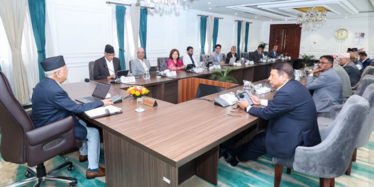 मन्त्रिपरिषद् बैठक: प्रधानमन्त्री ओलीको चीन भ्रमण स्वीकृत