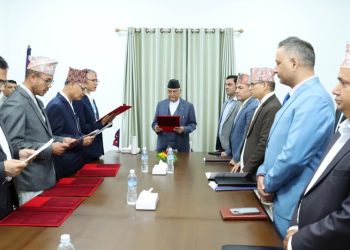 नवनियुक्त ४ भीसीले लिए शपथ