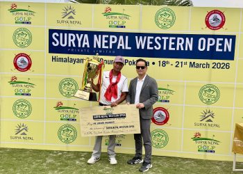 भुवनलाई सूर्य नेपाल वेस्टर्न ओपनको उपाधि, सञ्जय एक स्ट्रोकले पराजित