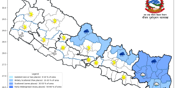 मध्य र पश्चिम नेपालमा मौसम सफा, पूर्वमा वर्षाको सम्भावना