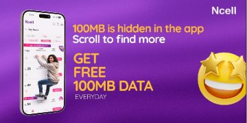 एनसेलले दैनिक १०० एमबी डेटा निःशुल्क दिँदै, हरेक हप्ता ५० जीबीसम्म जित्ने सकिने