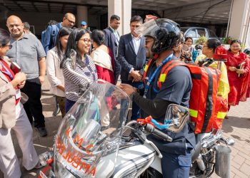 काठमाडौं महानगरको मोटरसाइकल एम्बुलेन्स सुरु, दक्ष जनशक्ति बिरामी भएको ठाउँमा पुग्ने