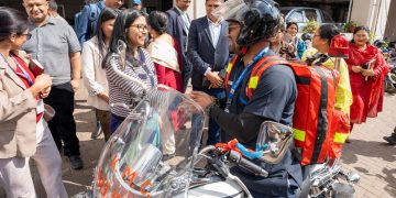 काठमाडौं महानगरको मोटरसाइकल एम्बुलेन्स सुरु, दक्ष जनशक्ति बिरामी भएको ठाउँमा पुग्ने